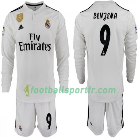 Tenue Real Madrid BENZEMA 11 Enfant Domicile 2018-2019 Maillot de Foot ML